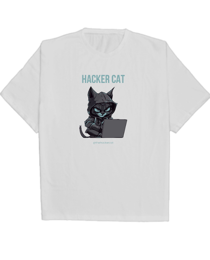 The Hacker Cat Oversized t shirt - Front