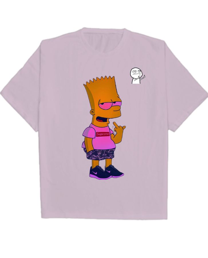 The Simpsons Middle finger oversized tee - Front