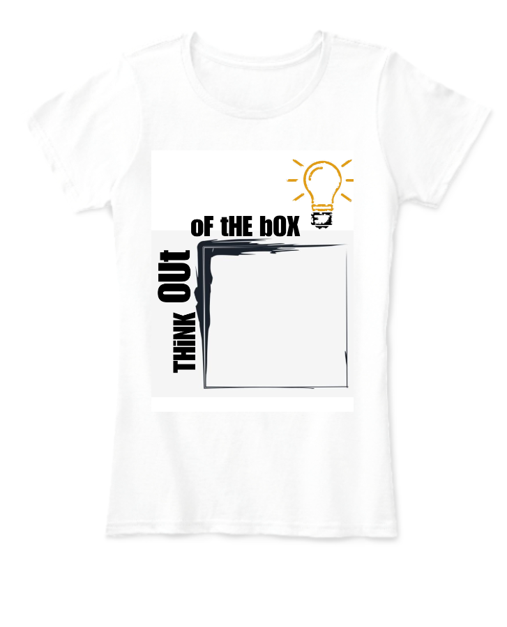 Think Out Of The Box T-Shirt | Women's T-Shirt | Half Sleev T-Shirt - Front