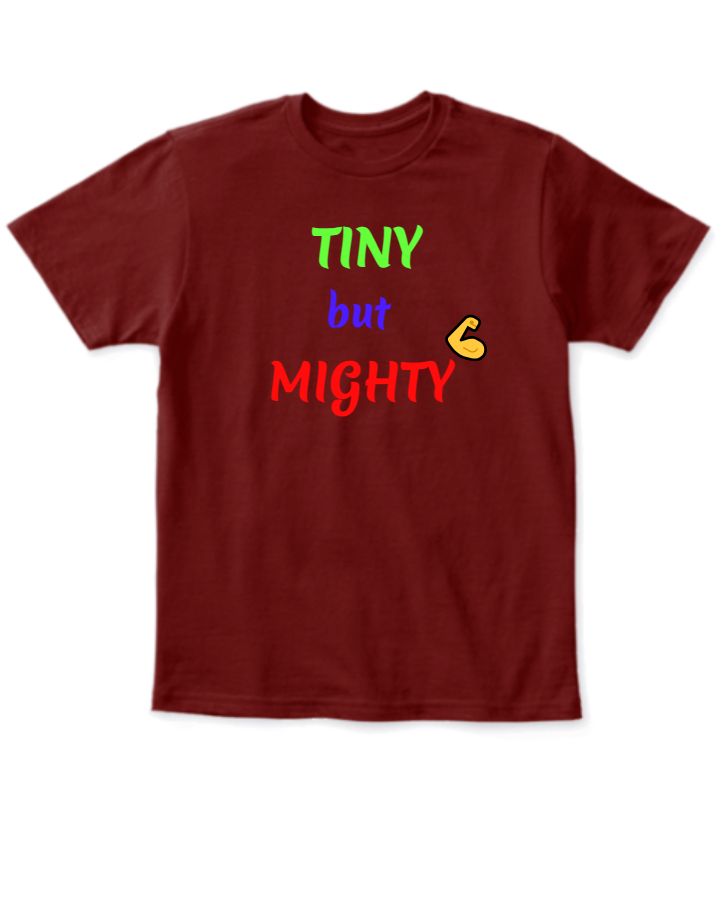 Tiny but Mighty | Half Sleeve Little Boy T-Shirt | #LittlePrince - Front