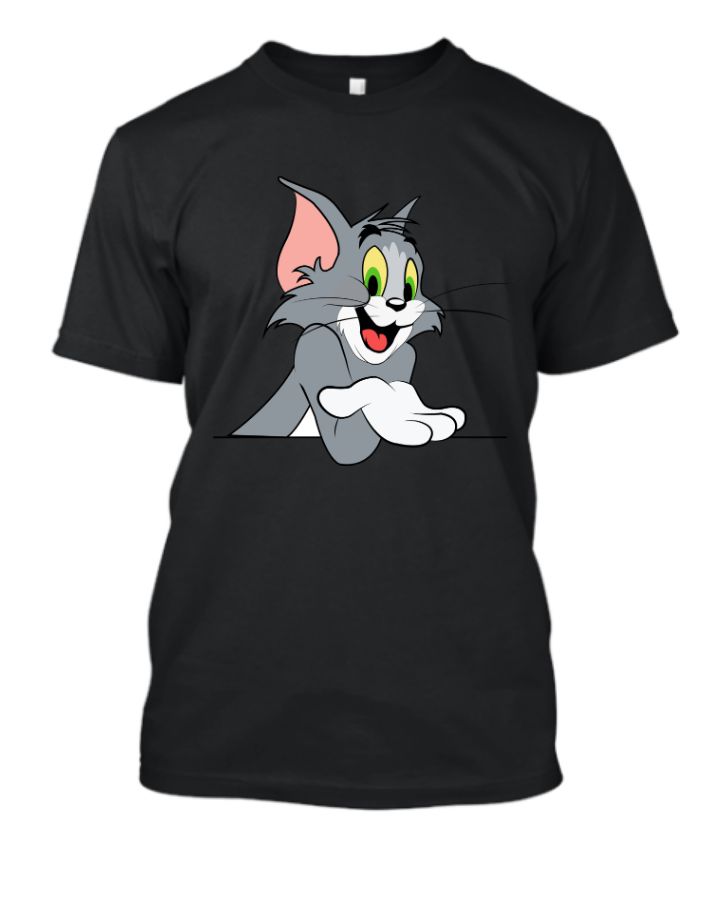 Tom Cartoon Tshirt in Black - Front