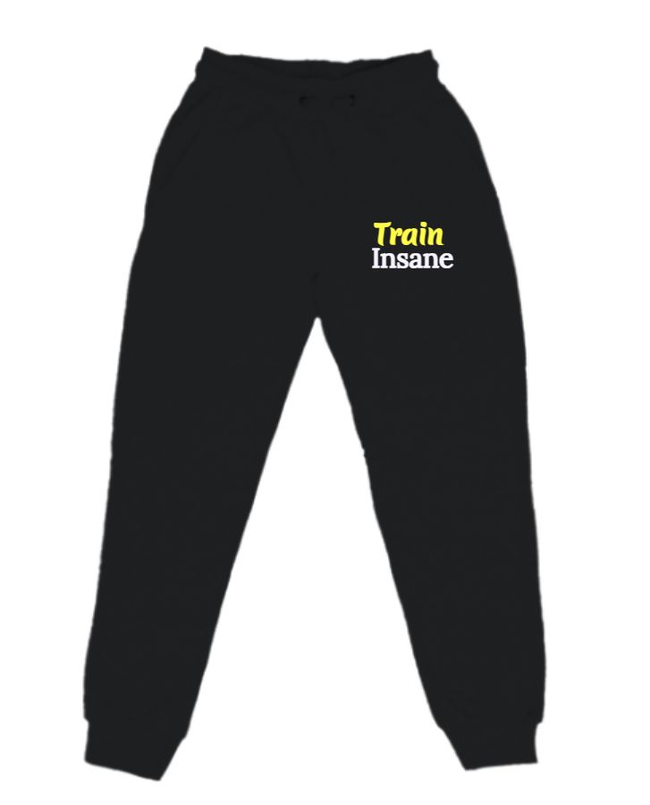 Train Insane | Unisex Joggers | #FitnessGoals - Front