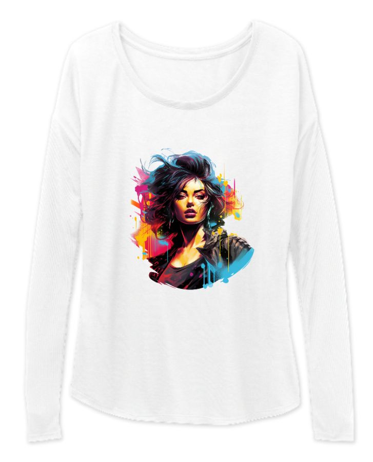 Trendy Printed Women's Full Sleeve T-Shir - Front