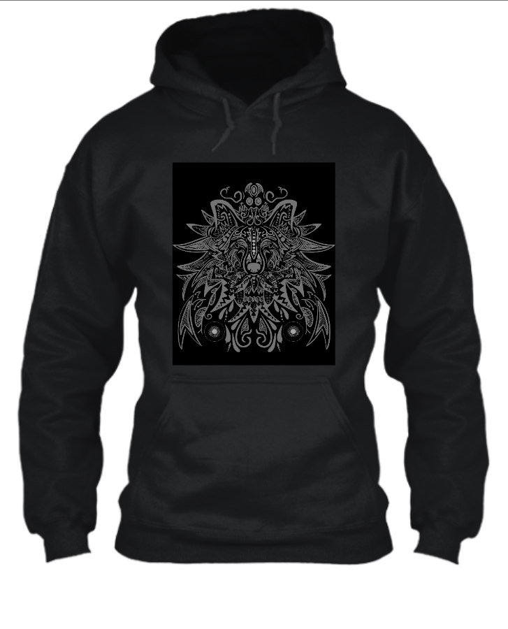 Tribal Wolf Spirit Animal Art - Front