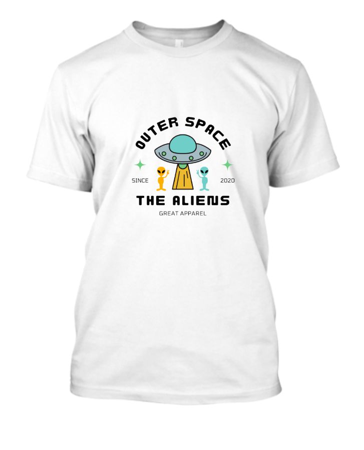 Unique alien printed half sleeve T-shirt - Front