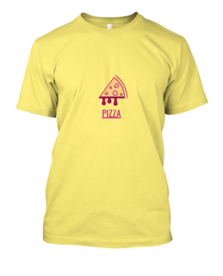 Unique collection t shirt pizza logo - Front