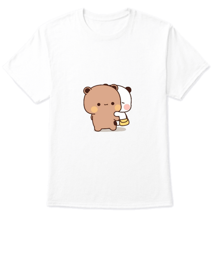 Unisex Cute Bear-Panda T shirt  - Front