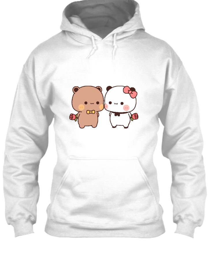 Unisex Hoodie Bear and Panda ready to propose love - Front