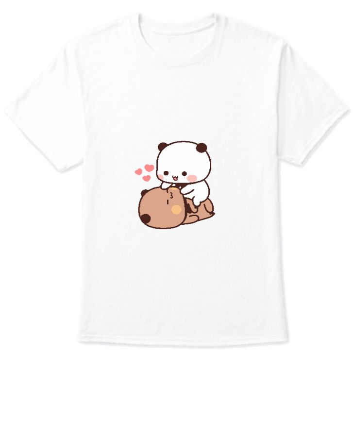 Unisex T-shirt Panda sitting on bear - Front