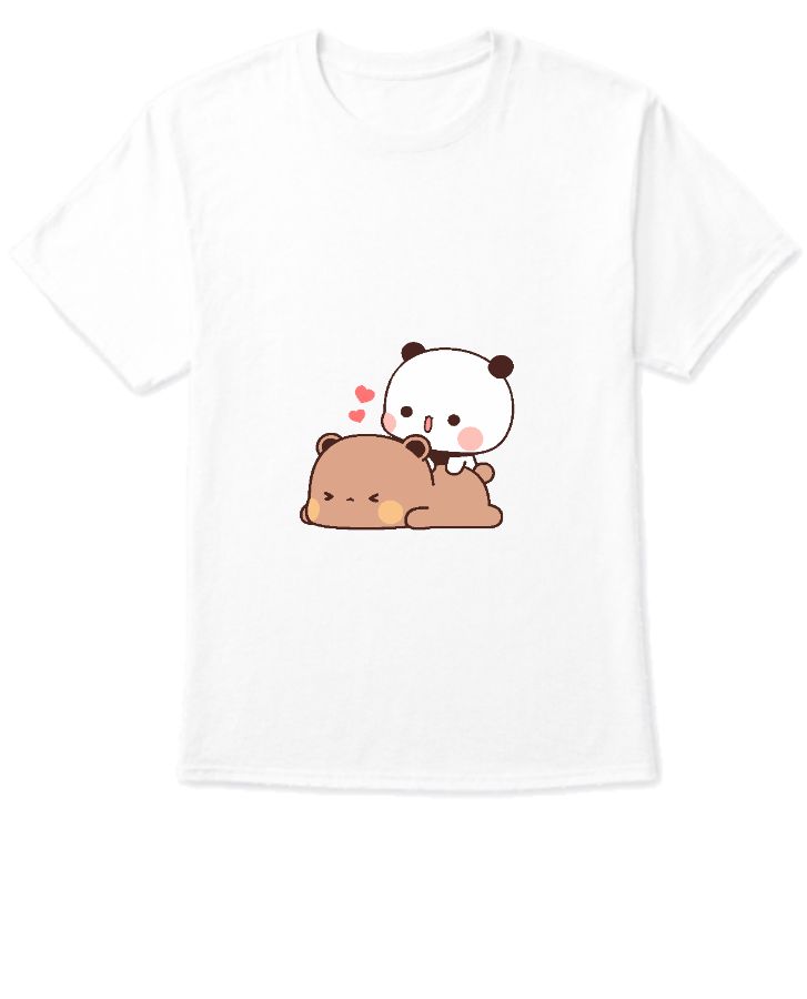 Unisex T-shirt Panda sitting on Bear - Front