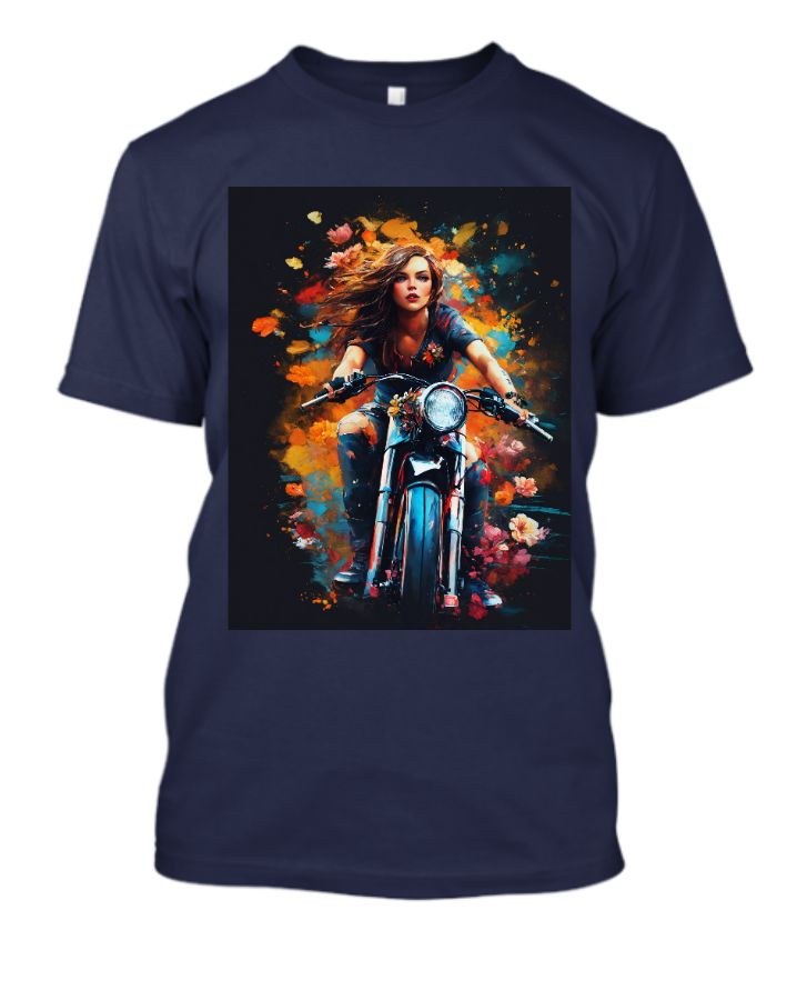 Urban Rider: Cool Girl Motorcycle Drive  T-shirts - Front