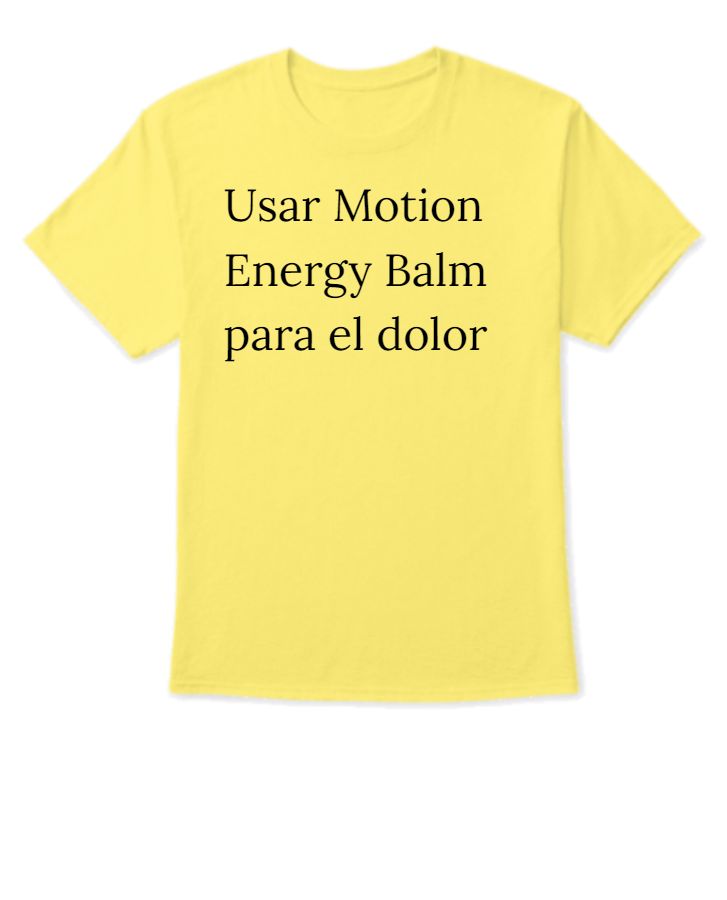 Usar Motion Energy Balm para el dolor - Front