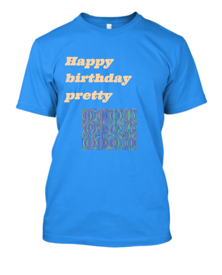 V neck tee for birthday - Front
