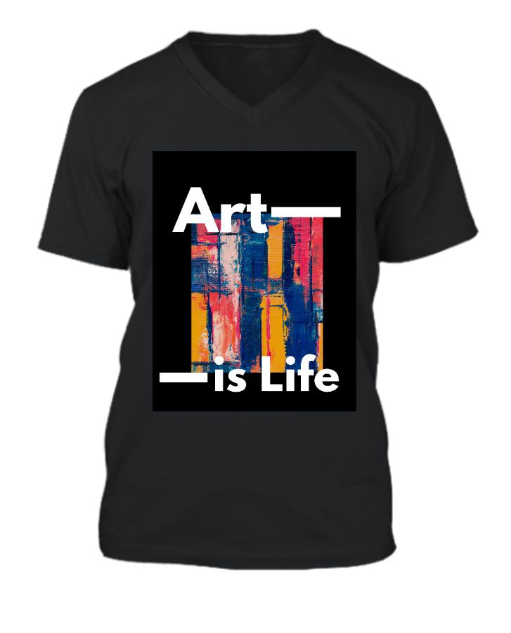 V shape T-shirt without Colar - Front