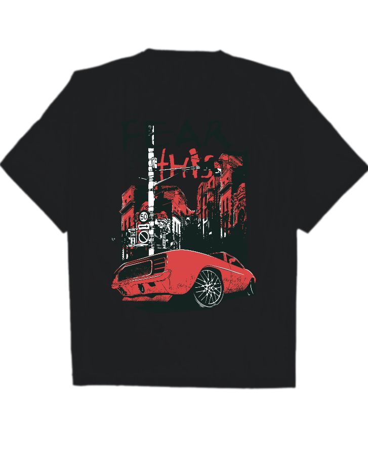 VINTAGE PRINT OVER SIZED T SHIRT - Front