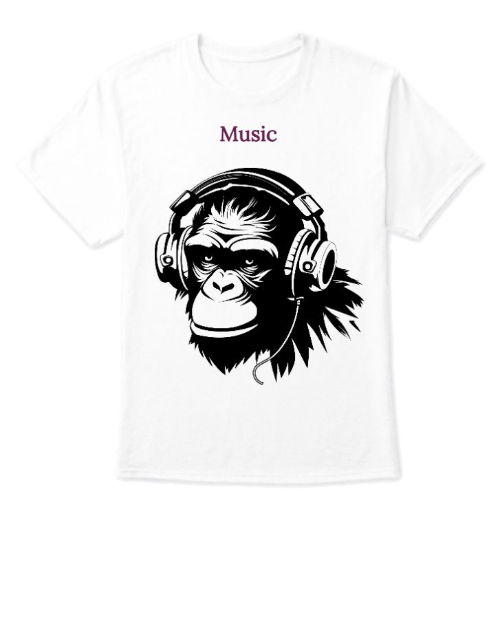Vibrant Singing Monkey White T-Shirt - Get Ready to Monkey Around - Front