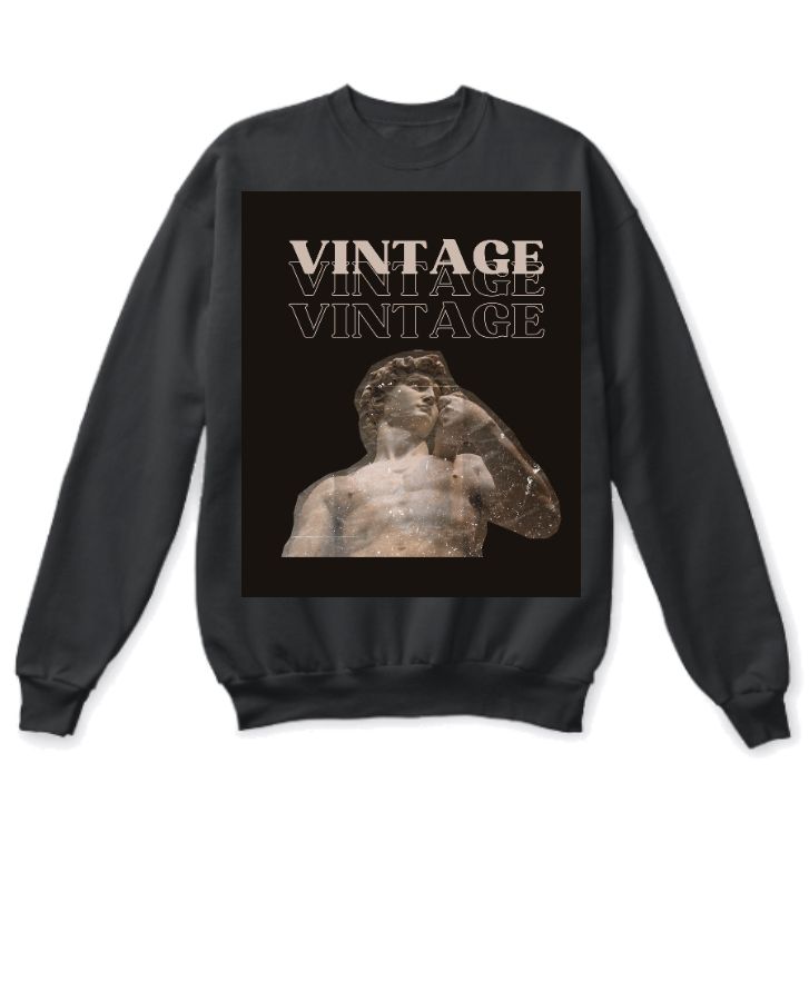 Vintage Black Sweatshirt - Front