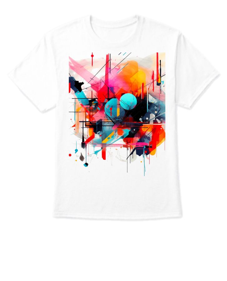 Vivid ColourBurst Design T-Shirt - Front