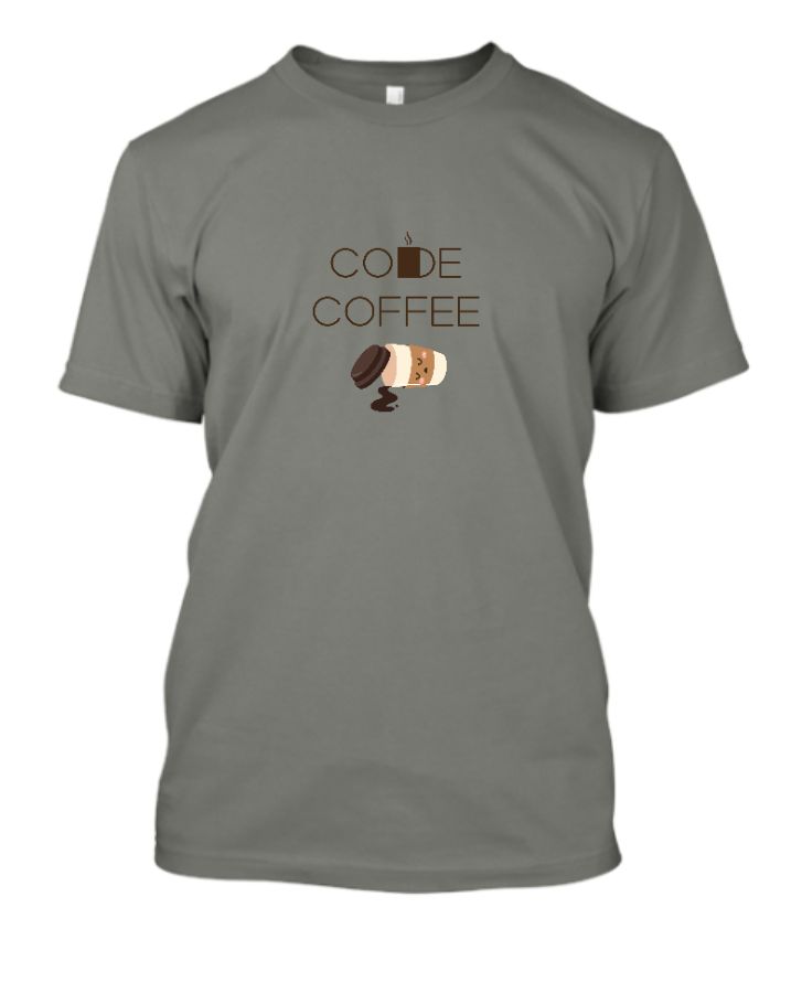 Vougattire | Code Coffee |Half Sleeve T-Shirt - Front