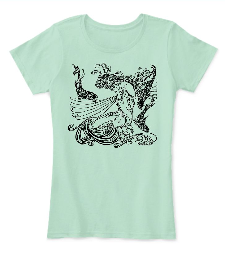 WOMEN HALF SLEEVE DESIGN PRINT T-SHIRT - Front