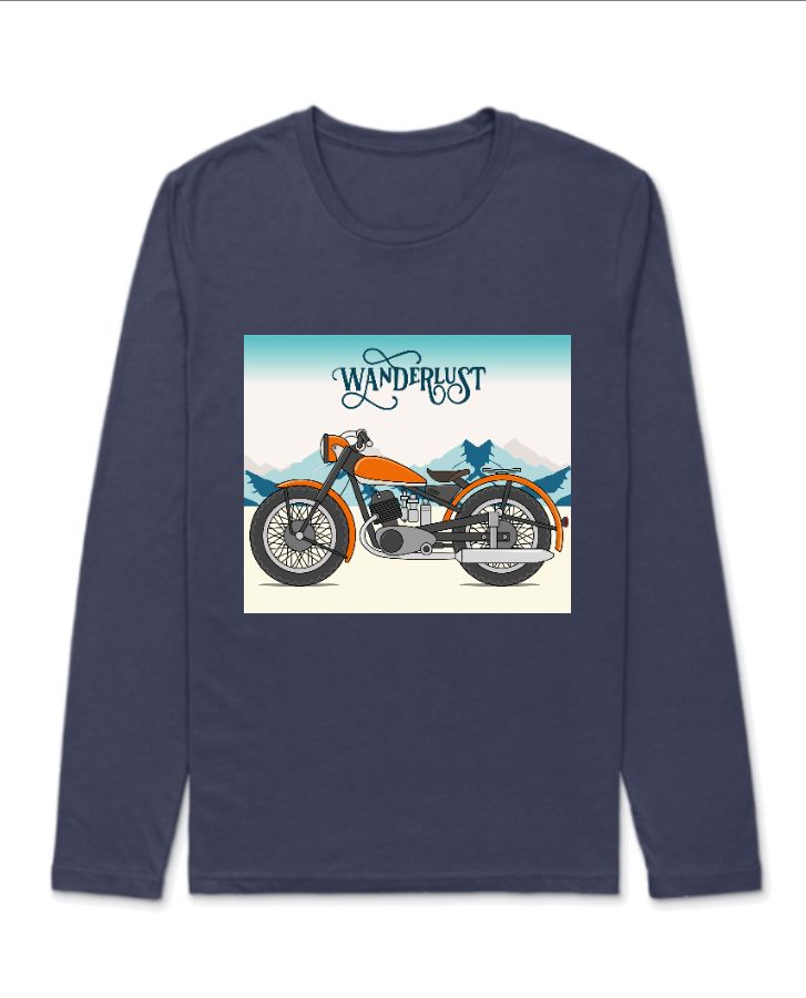 Wanderlust Rider | Full Sleeve T-shirt - Front