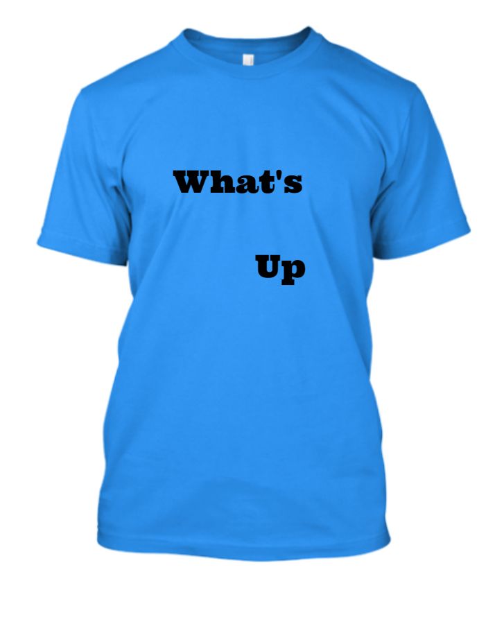 What;s Up  Half Sleeves Stylish T-Shirt for Men - Front