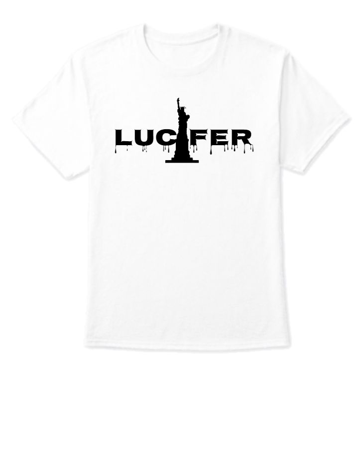 White - LUCIFER t-shirt half sleeved - Front