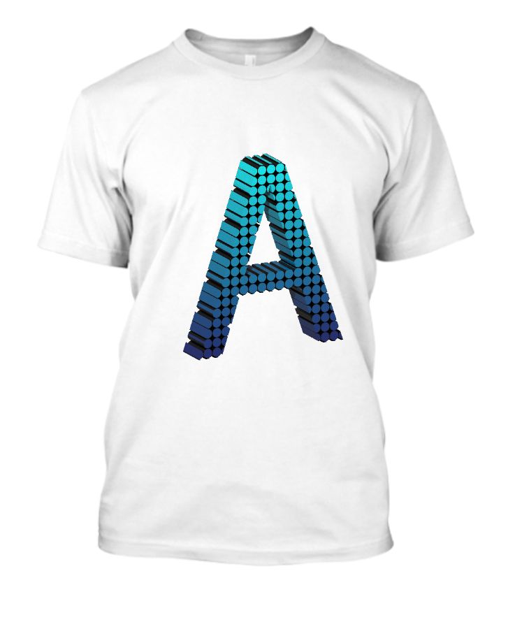 White Tee shirt With letter A - Front