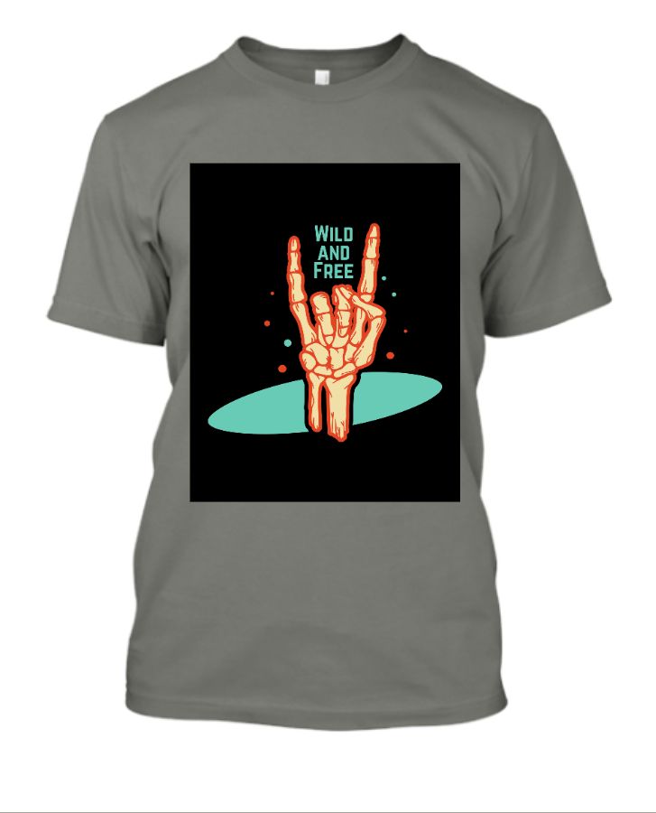 Wild and Free | Retro T-shirt  - Front