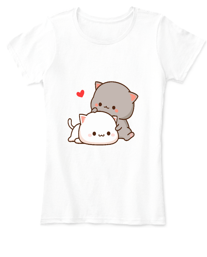 Women T-Shirt Goma Patting Peach - Front