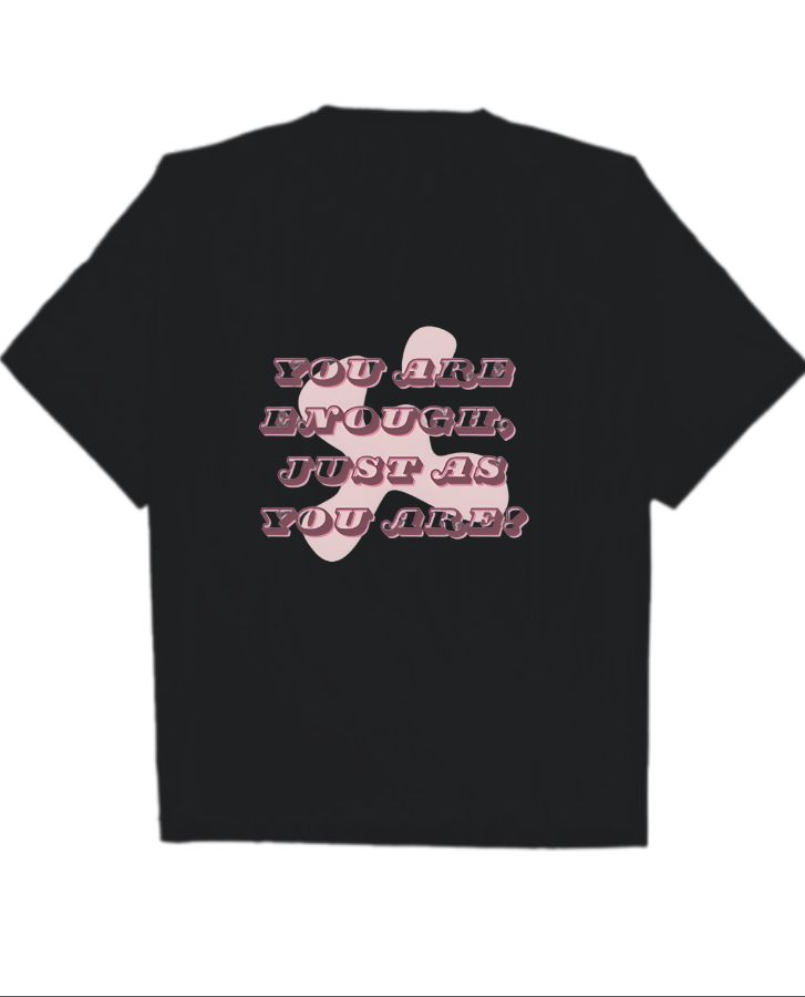 Women Typography Printed Oversized T-shirt - Front