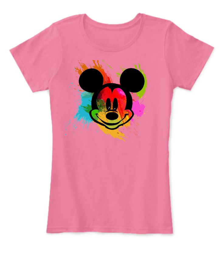 Women's Mickey Mouse Half Sleeve T-Shirt  - Front