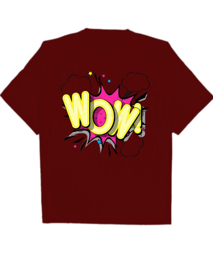 Wow Design Oversized T-Shirt  - Front