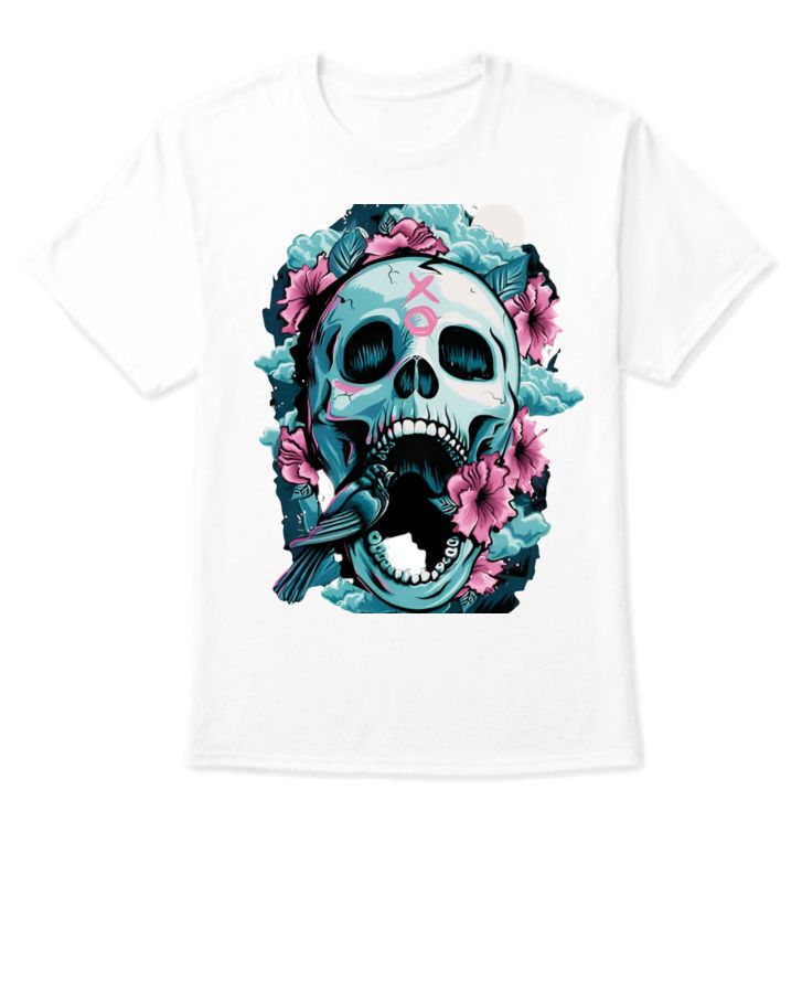 XOXO Skull T-Shirt Design: Embrace Edgy Love - Front