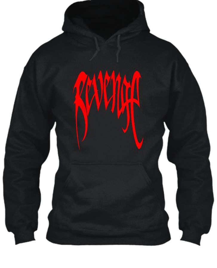 Xxxtentacion revenge hoodie in black - Front