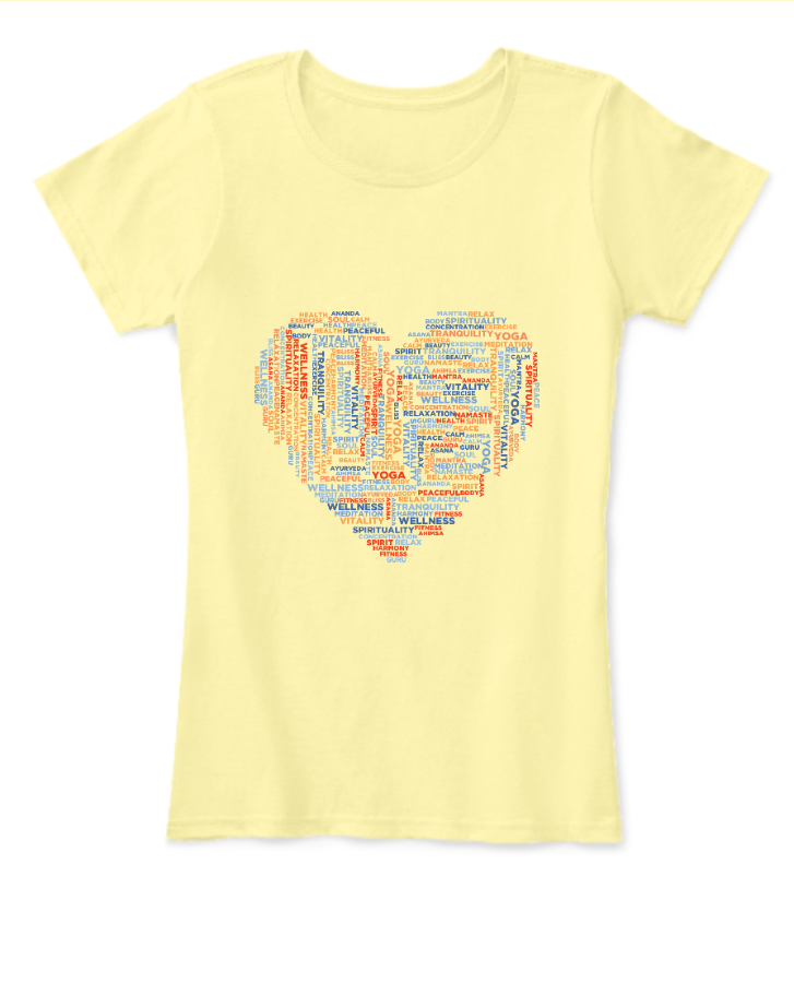 YOGA DESIGN HALF SLEEVE TEE SHIRT FOR WOMEN - Front