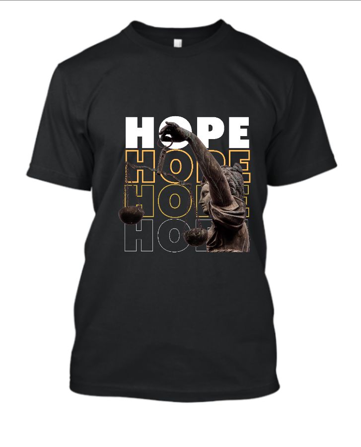 Yellow modern Hope T Shirt - Front