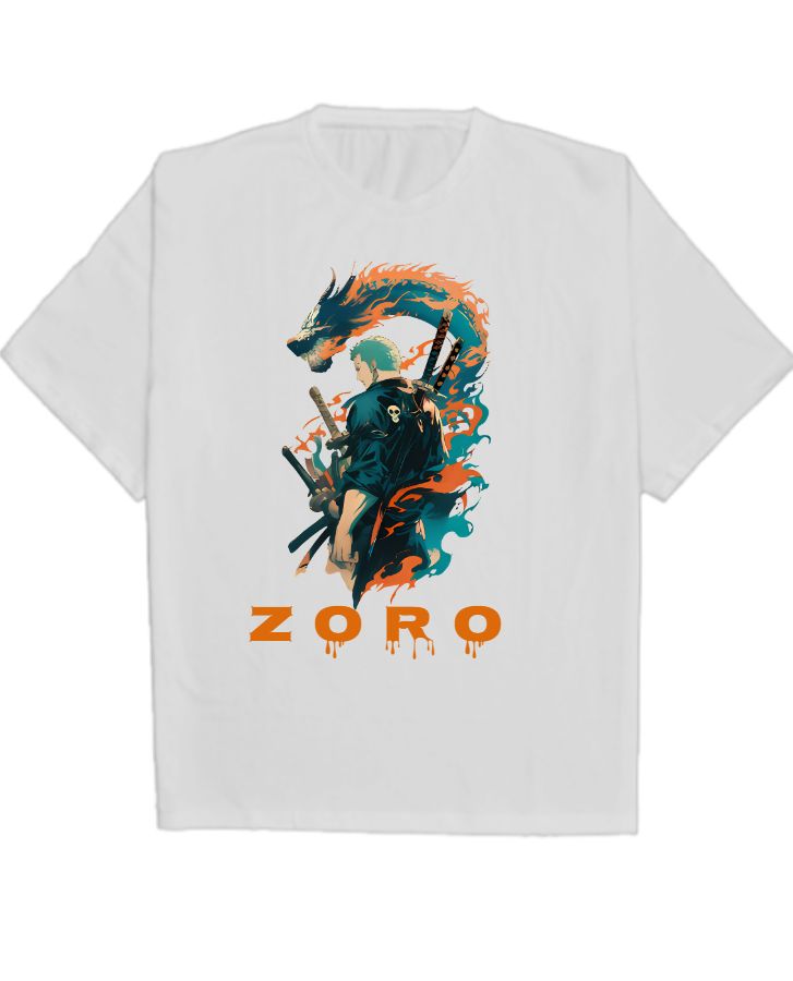 ZORO PRINTED OVERSIZED TEES COOL - Front