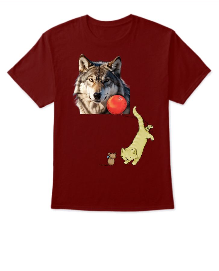 animal  half t shirt - Front