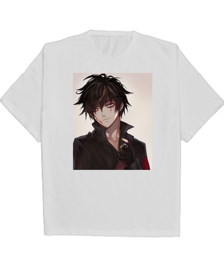 anime over size tshirt - Front