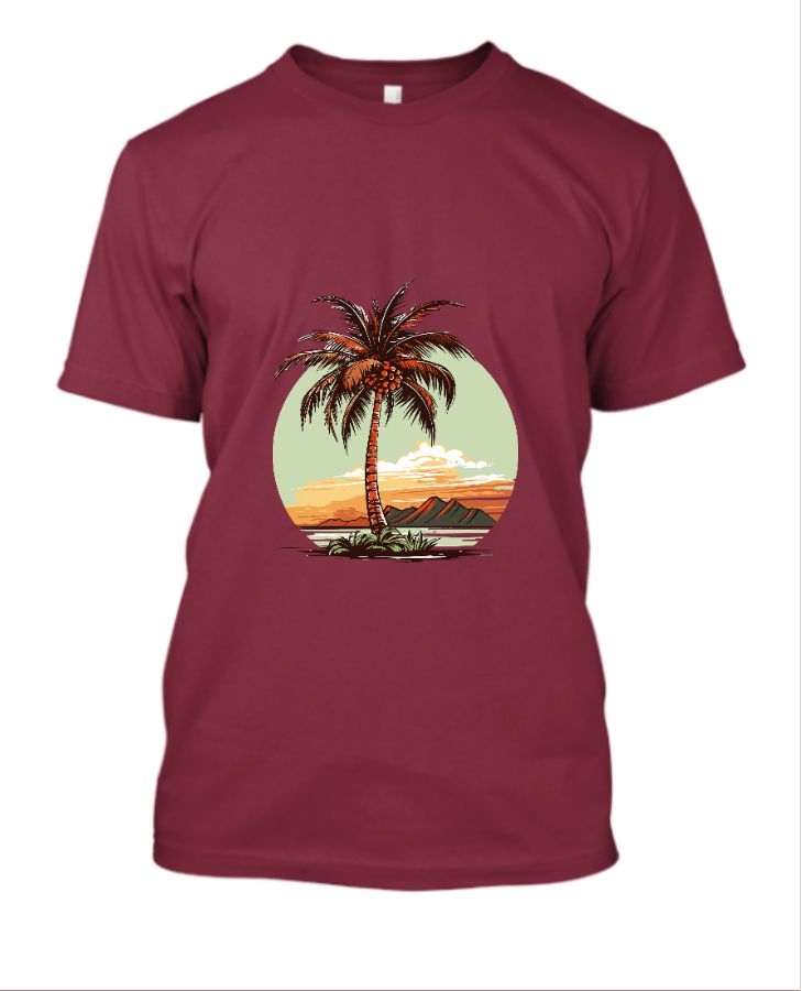 Half selves t-shirt describing beach  - Front
