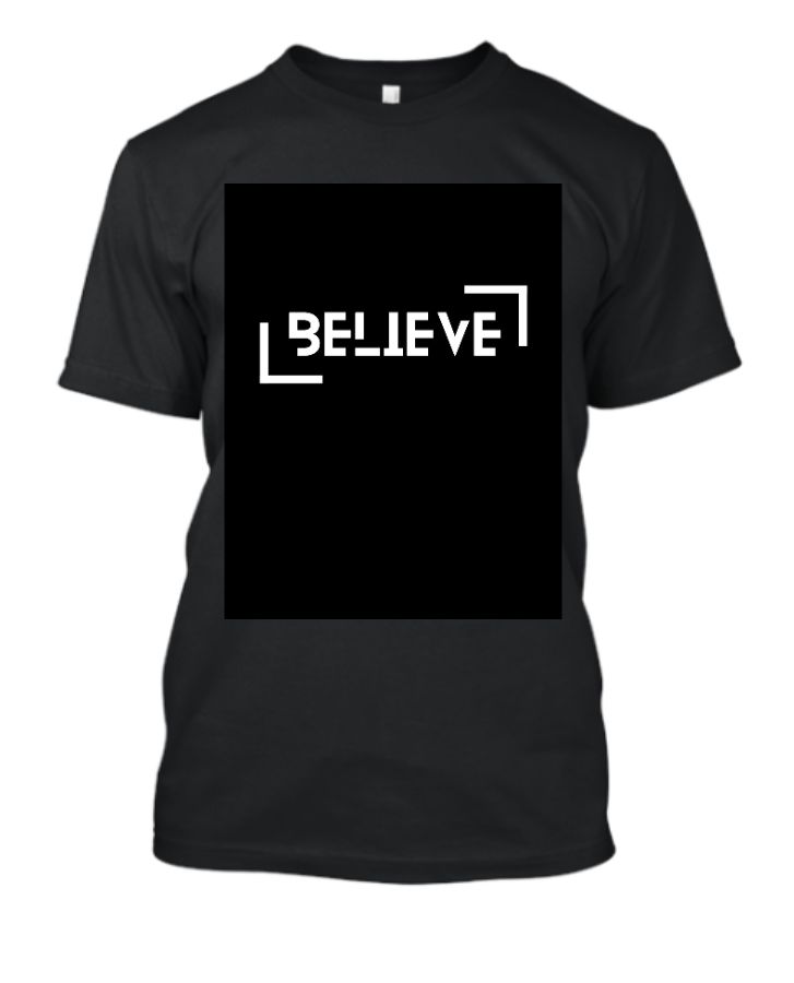 believe black colour t-shirt - Front