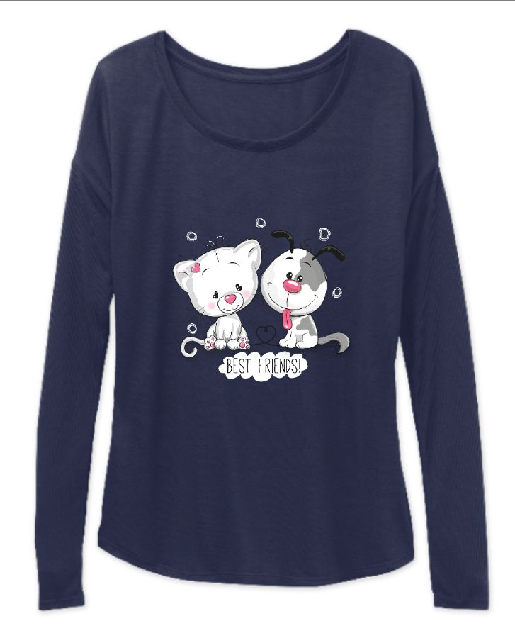 best friend  with full sleeve T shirt - Front