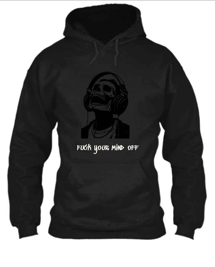 black hoodie  - Front