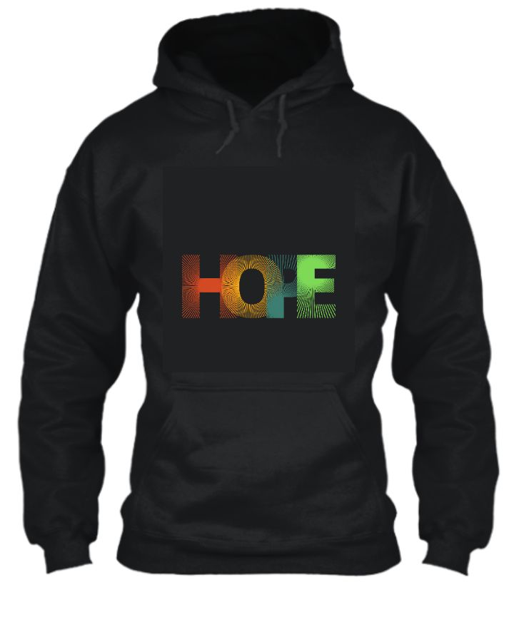 black hoodie with hope - Front
