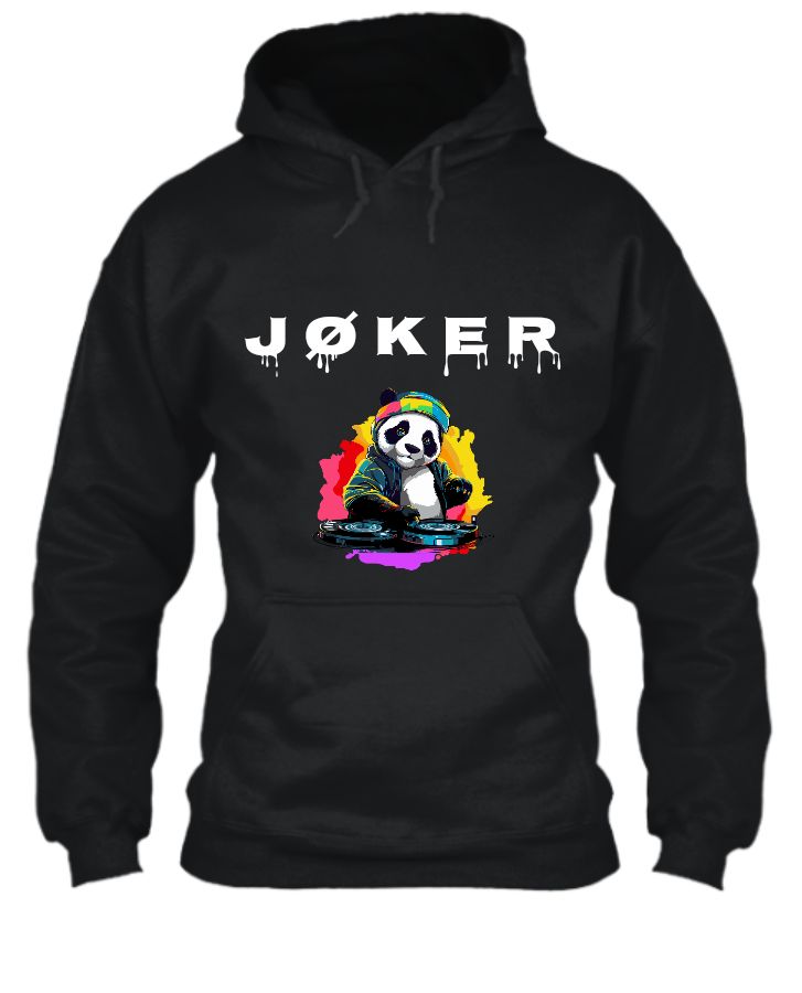 black hoodie - Front