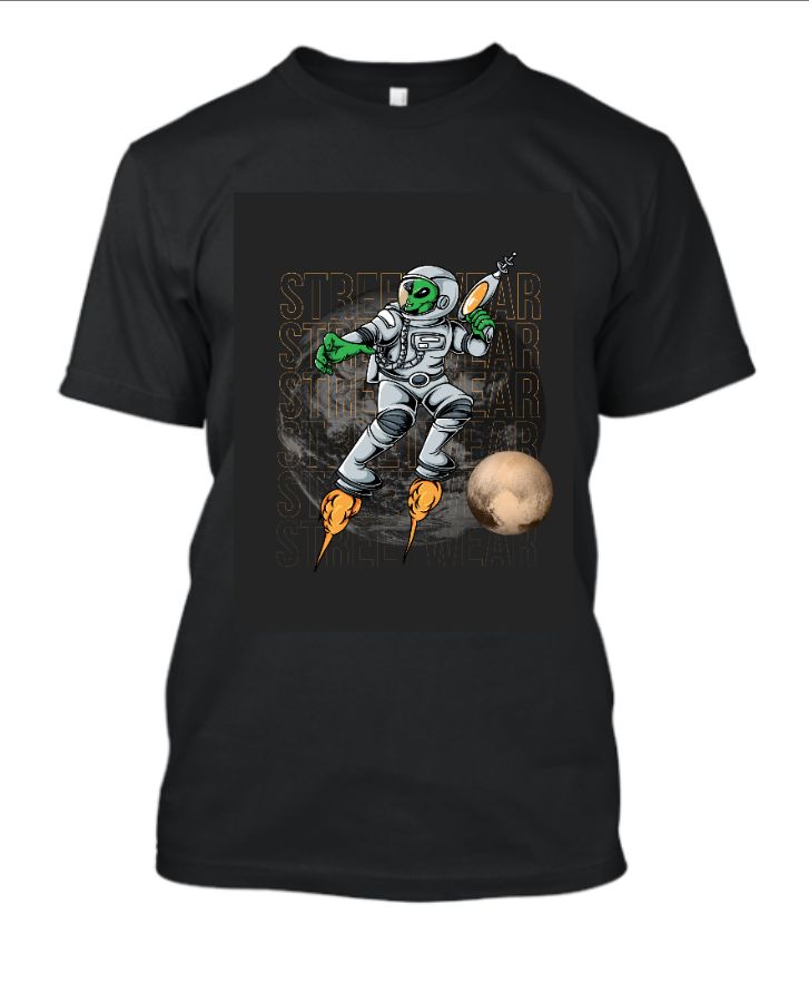 black alien aesthetic t-shirt - Front