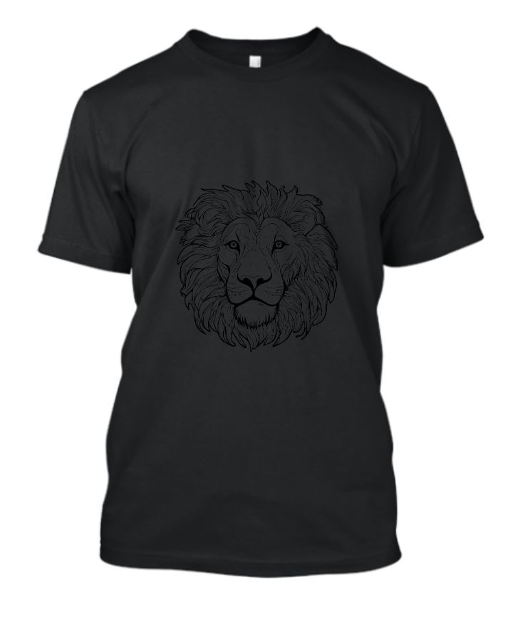 blue  lion t shirt - Front