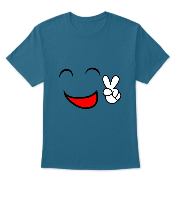 blue-emoji-t-shirt - Front