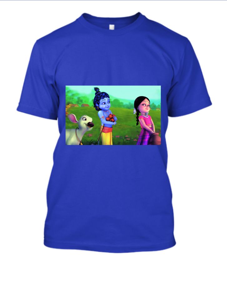 blue t-shirt Krishna - Front